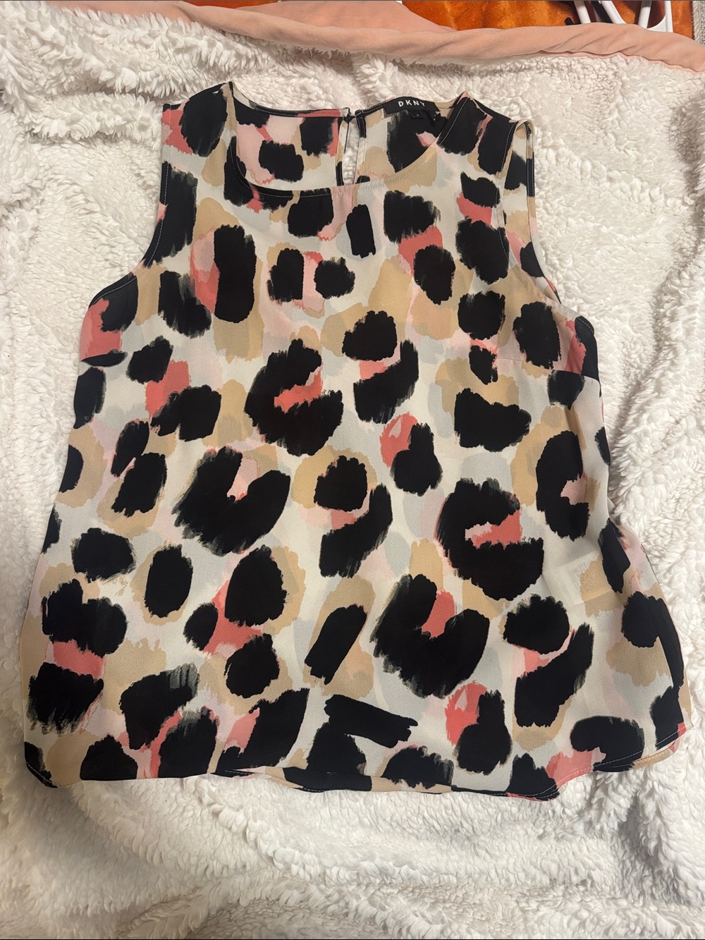 DKNY || Women’s Sheer Animal Print Tank Top (M)